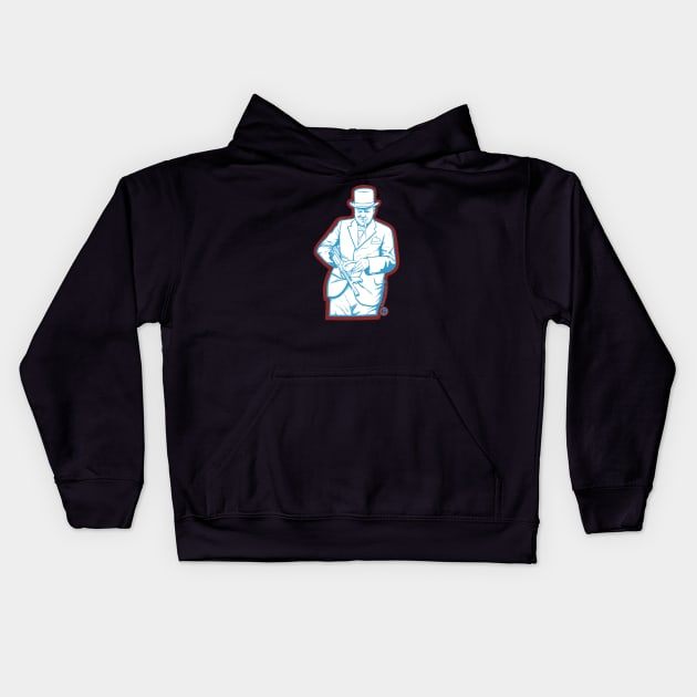 Winston Churchill Kids Hoodie by Art from the Blue Room